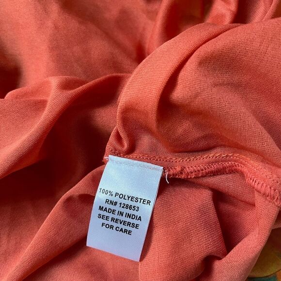 NWT Ellen Weaver multi marble color orange,yellow & green.Maxi dress SZ2X - Picture 11 of 11